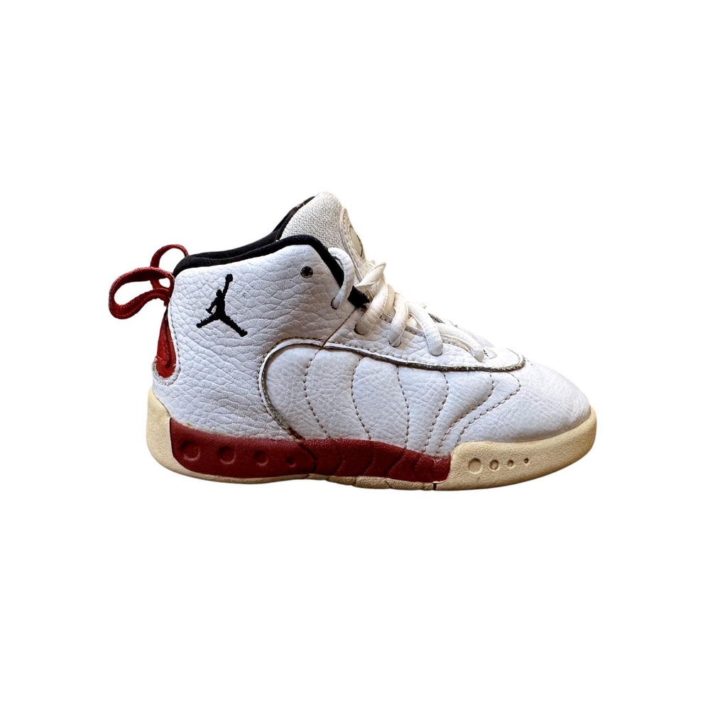 Jordan Jumpman Pro Toddler White Black Red Size 8C Sneaker